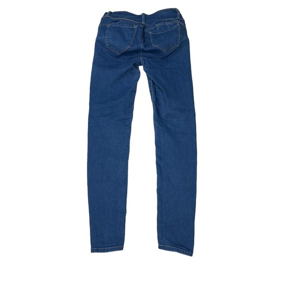 Wax Jeans Womens 7 Blue Denim Medium Wash Jegging Skinny High Waisted - Picture 3 of 10